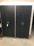 (2) Rubbermaid cabinets, 18''d shelf, 74''h, 31 1/4''w (2 cabinets but sold as 1 unit)