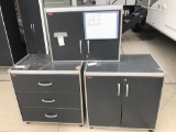 (3) Rubbermaid cabinets, (1) 31.5''w, 24''h, 12''d, (2) 31''w, 32''h, 19 ...''d