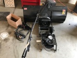 Agri Fab Model# 45-04912 50'' snow thrower (bought in 10-16), w Wood Power 2000 lbs electric winch