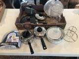 Misc. pots, pans, Corningware and beer can chicken holder (Shipping available)