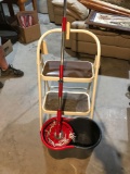 Stepstool, Roto Mop pail w/ mop