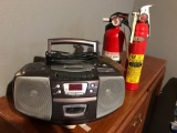 Portable radio w/ CD player and (2) fire extinguishers