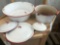Red/White Enamelware, Wash Basin and Lids