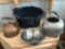 (2) Kettles, Bowl, and Boiling Pot, Enamelware