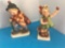 Hummel Figurines, 89/I Little Cellist, TMK 5 and 72 Spring Cheer, TMK 5