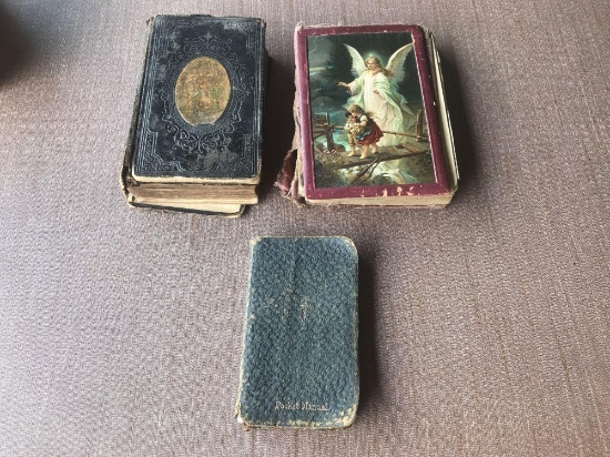 (2) Old Bibles and a Old Dictionary