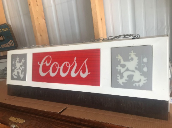 Pool Table Light "Coors" 37". Pick Up Only.