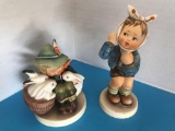 Hummel Figurines, 217 - Boy with Toothache and 58/0 - Playmates, TMK 3