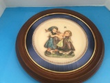 Hummel Anniversary Plate 281 Ring Around The Rosie, 1980 With Frame.