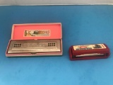 (2) Hohner Harmonicas, Echo and Big River Band. With Cases.
