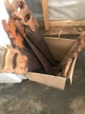 Vintage Hand Saws. (1) Rip Saw and (6) Cross Cut Saws.