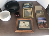 Baking Dishes, and Picture Frames, and (2) Small Pictures