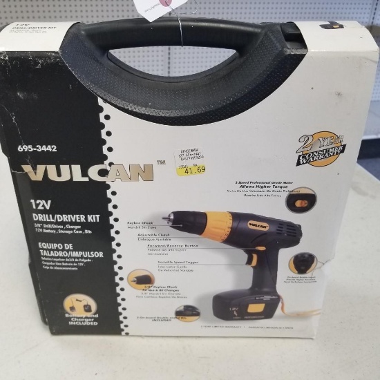 VULCAN 12v DRILL/DRIVER KIT MODEL 695-3442