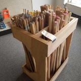 LARGE ASST DOWEL PINS AND RACK