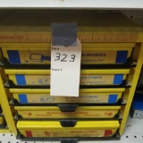 5 DRAWER SELECTION CABINET inc. ZERKS POLY CLAMPS BRUSHES