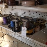 ASST SMALL SPOOL RACK & BULK ELECTRICAL WIRE