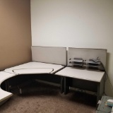 SECRETARY CORNER WORK STATION AND SIDE EXTENSIONS