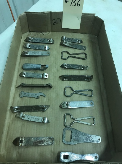 ASST BOTTLE OPENERS inc. OLD CROWN COCA-COLA BLATZ STORZ & OSO