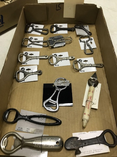 ASST BOTTLE OPENERS inc. MAGNA ZOLLERS COOKS COKE & 7-UP