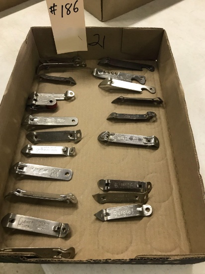 ASST CHURCH KEY STYLE BOTTLE OPENERS inc. RHEINGOLD A-1 CANCO