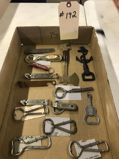 ASST BOTTLE OPENERS inc. GUITAR MEDEVIL AX DRI-POWR