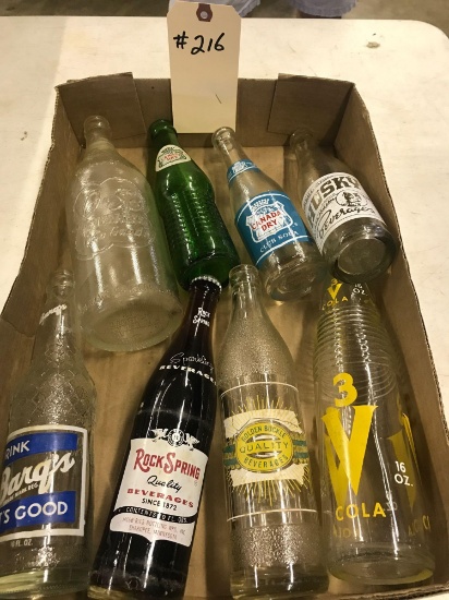 ASST BEVERAGE BOTTLES inc. GOLDEN BUCKLE HUSKY ROCK SPRING