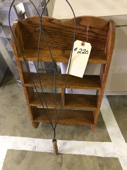 ASST WOOD SHELVES RUG BEATER