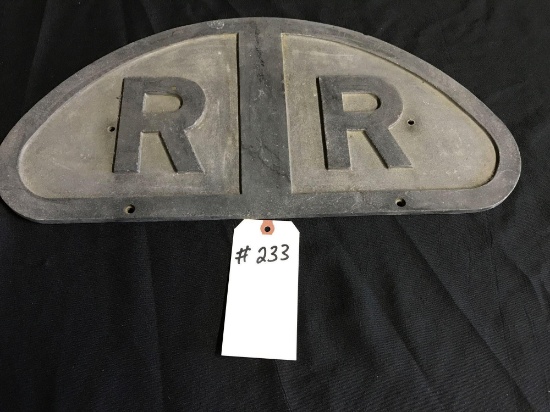 SLATE RR CROSSING SIGN