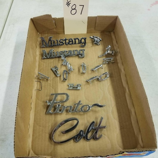 ASST CAR EMBLEMS MUSTANG-COLT-PINTO