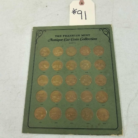 FRANKLIN MINT CAR COIN COLLECTION SERIES 1