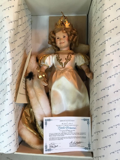Shirley Temple doll in original box w/ stand "Little Princess" w/ authenticity by Danbury Mint.