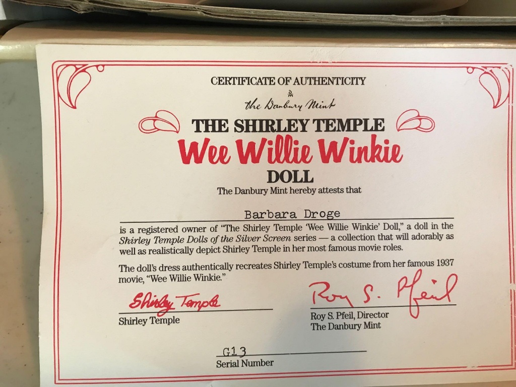 shirley temple wee willie winkie doll