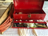 Extension cord and tool box w/ various nice tools.