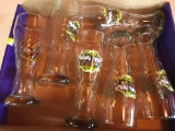 (6) 9'' tall beer glasses - nice condition