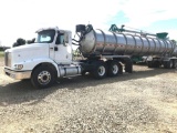 2007 INTERNATIONAL 9200I SEMI TRACTOR W/ 1984 STAINLESS STEEL LIQUID MANURE NURSE TANK TRAILER