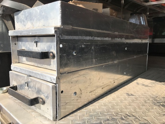 2 DRAWER COMPARTMENT ALUMINUM ROLL OUT CABINET