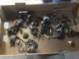 Old drawer pulls, casters, etc.