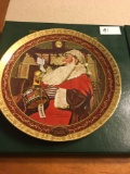 Norman Rockwell (3) Christmas collection 9'' plates with authenticity certificate.