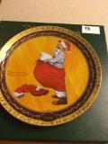 Norman Rockwell (3) Christmas collection 9'' plates with authenticity certificate.