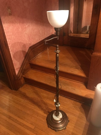 55" tall floor lamp with Alabaster base and swivel top