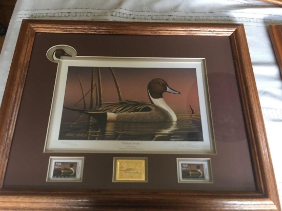 2 Ducks Unlimited prints, one is called Pintail Drake. 2009?10, 2000?01