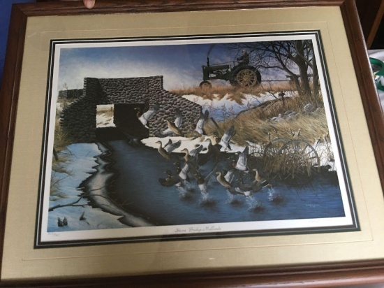 Ducks Unlimited, "Stone Bridge Mallards" print