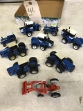 ASSORTMENT 1/64 SCALE FORD 2WD/4WD TRACTORS