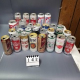 Assortment 7-16-24 oz. Budweiser, Old Milwaukee, Bud Light, Schlitz, Rolling Rock