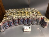 Assortment inc. Pabst, Pearl, Regal, Rhinelander, Red White Blue, Rainier