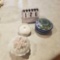 3 covered trinket dishes