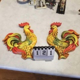 2 Chicken Wall Plaques Holt-Howard