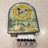 Irving Miller Wind up Clock Face with Dutch Scene