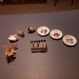 Miniature Bird Variety and Christmas Plates