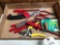 Various pliers, needle nose pliers, drywall saw, side snips and more!